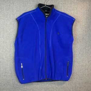 Champion‎ Fleece Vest Mens Large Blue Full Zip Sleeveless Athletic Casual